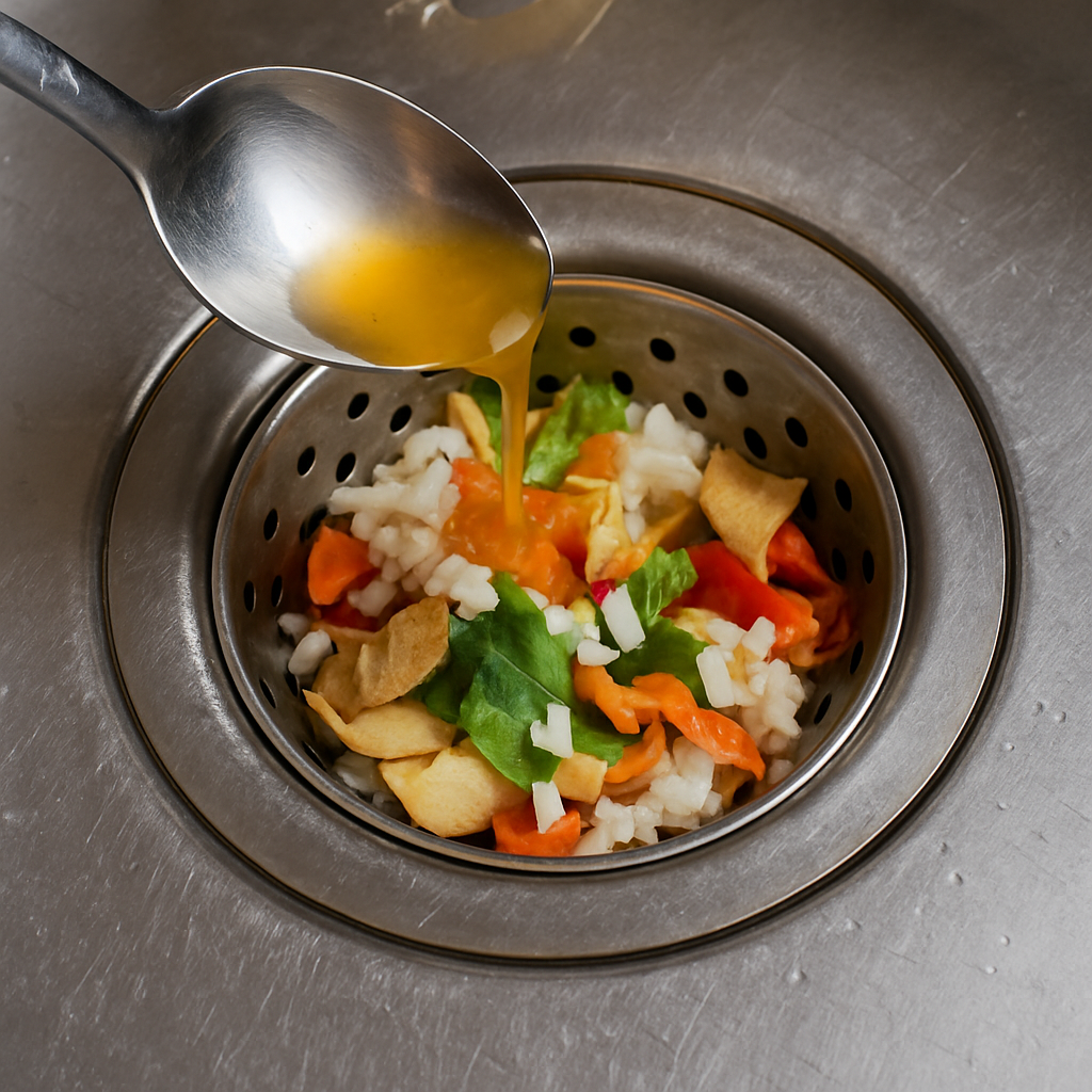 ENTUPIMENTO CAUSADO POR RESTOS DE COMIDA: COMO EVITAR?