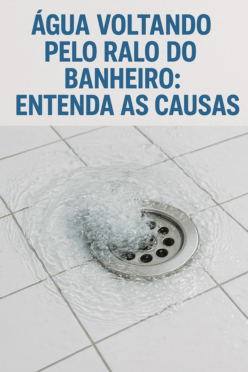 ÁGUA VOLTANDO PELO RALO DO BANHEIRO: ENTENDA AS CAUSAS