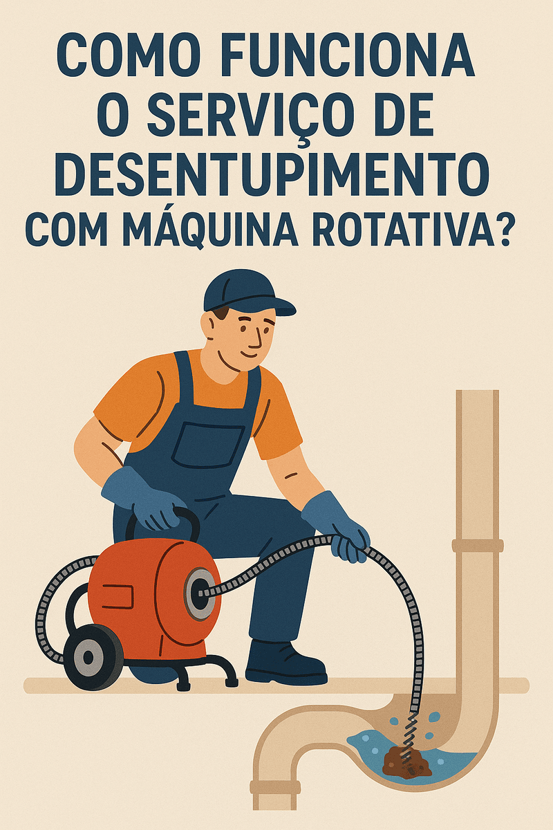 COMO FUNCIONA O SERVIÇO DE DESENTUPIMENTO COM MÁQUINA ROTATIVA?