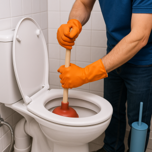 BANHEIRO ENTUPIDO APÓS OBRA